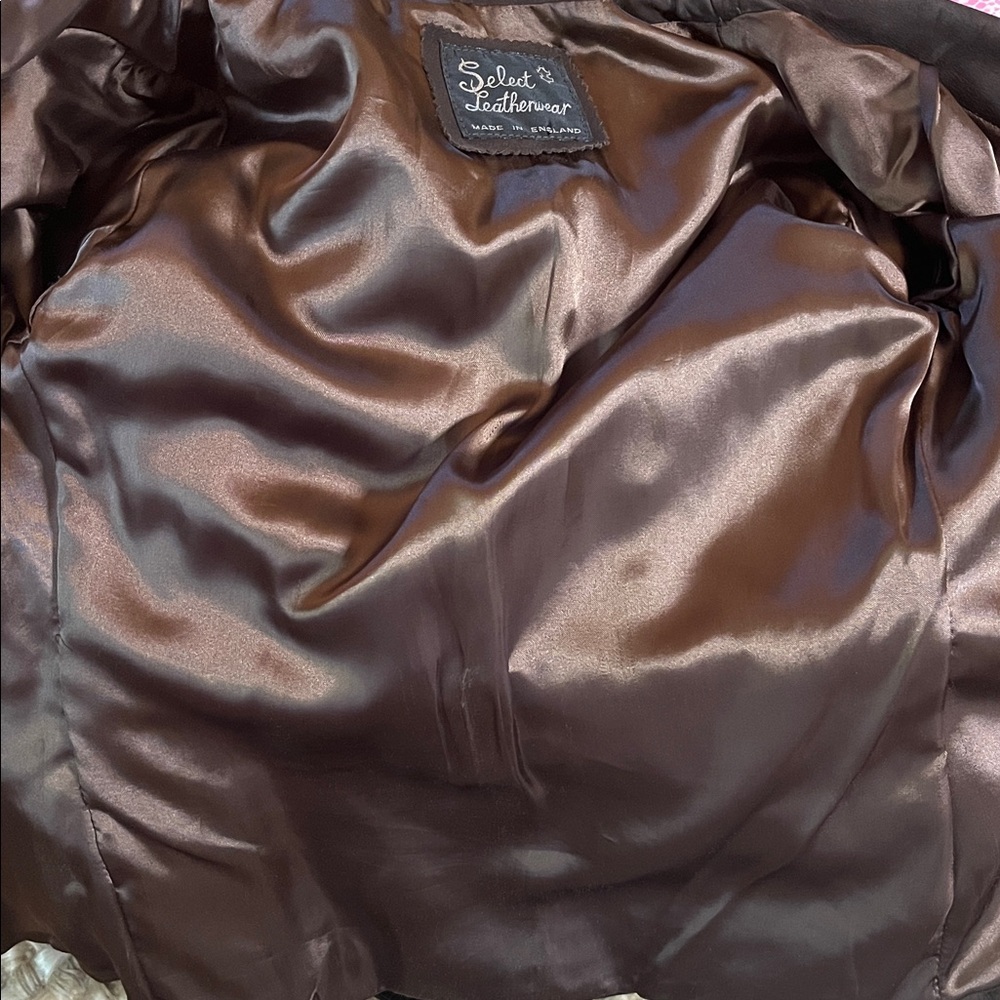 Vintage Bohemian Brown Suede Fitted Jacket w/pockets & decorative Buttons Size S - Picture 12 of 16